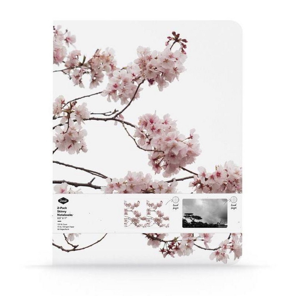 Denik Softcover 80 Page College Ruled Skinny Notebooks 2-Pack